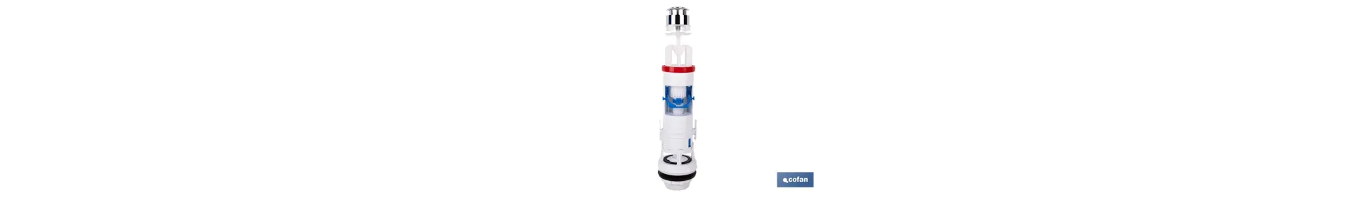 Descargador para WC con doble pulsador modelo Tambre | Mecanismo universal con descarga de 3 y 6 litros | Sistema antical y bas