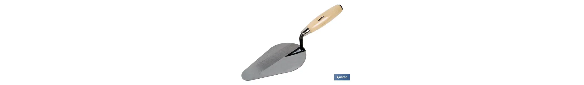 Paleta modelo Arabia | Dos medidas disponibles | Mango de madera | Para la construcción