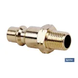 Conector de aire rosca macho 1/2 de Gran caudal | Acoplador rosca macho BSP 1/2” de gran caudal para instalaciones neumáticas