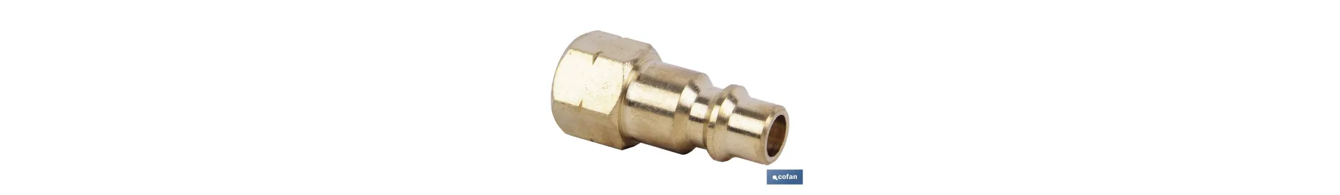 Conector de aire rosca hembra 1/2 de Gran caudal | Acoplador rosca hembra BSP 1/2”de gran caudal para instalaciones neumáticas