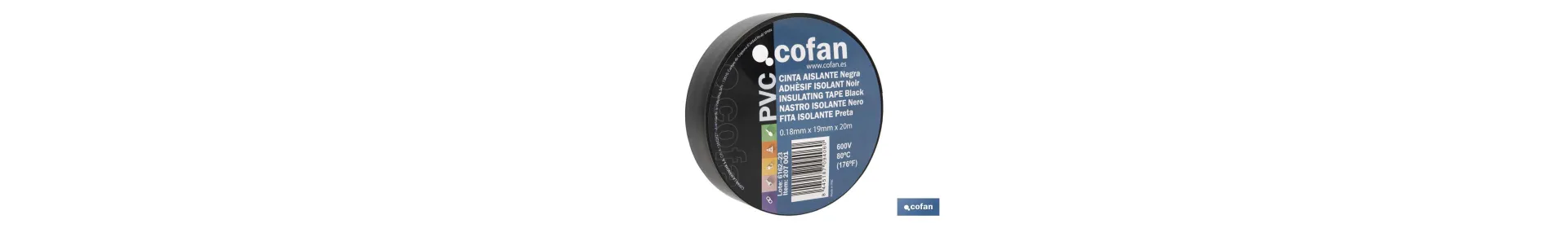 Cinta Aislante 180 Micras | Color negro | Resistente al voltaje, al calor y a diferentes ácidos y alcalinos