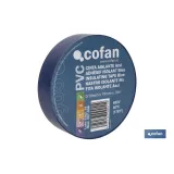 Cinta Aislante 180 Micras | Color azul | Resistente al voltaje, al calor y a diferentes ácidos y alcalinos