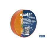 Cinta Aislante 180 Micras | Color naranja | Resistente al voltaje, al calor y a diferentes ácidos y alcalinos
