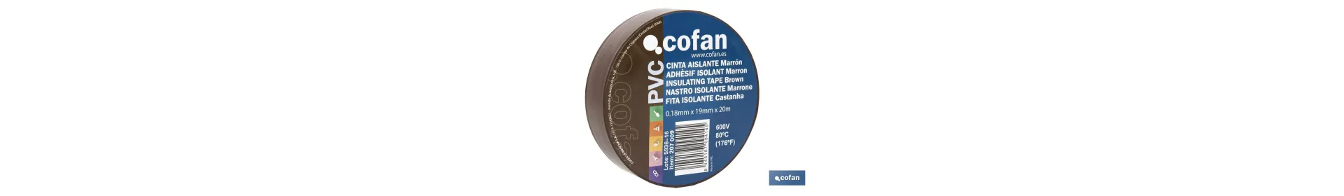 Cinta Aislante 180 Micras | Color marrón | Resistente al voltaje, al calor y a diferentes ácidos y alcalinos