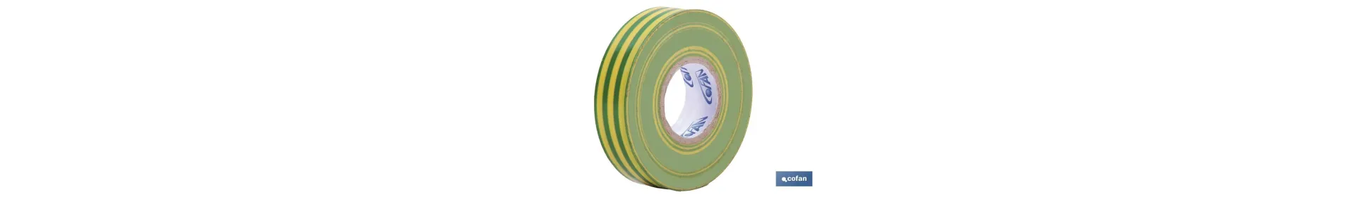 Cinta Aislante 180 Micras | Color amarillo/verde | Resistente al voltaje, al calor y a diferentes ácidos y alcalinos