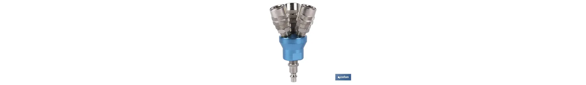 Enchufe rápido con 3 salidas en Flor | Distribuidor conector neumático  con 3 salidas para instalaciones neumáticas