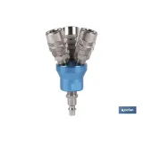 Enchufe rápido con 3 salidas en Flor | Distribuidor conector neumático  con 3 salidas para instalaciones neumáticas