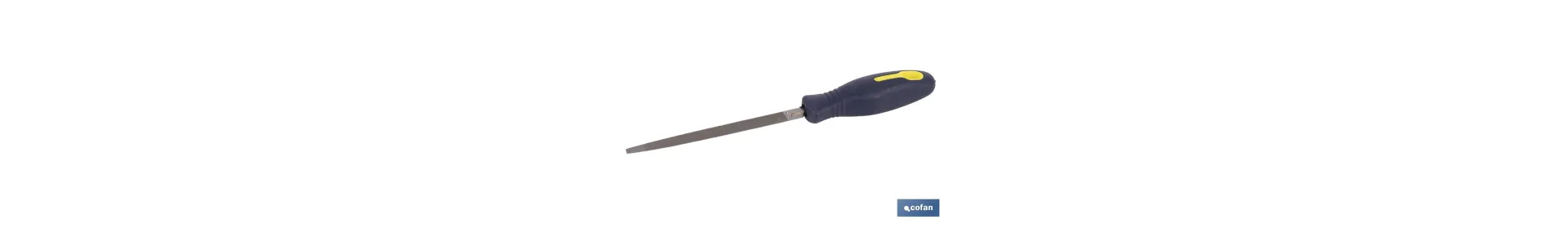 Lima triangular delgada | Modelo extrafina | Dos medidas disponibles | Mango intercambiable y ergonómico