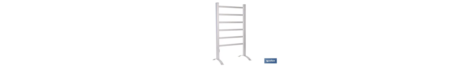 Toallero eléctrico de aluminio 100 W | Radiador secatoallas de pie o pared IP22 | Medidas: 90 x 53 x 35,5 cm