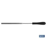Lima de aguja plana paralela | Longitud: 6 y grano: 13 | Mango fabricado en goma | Modelo fina