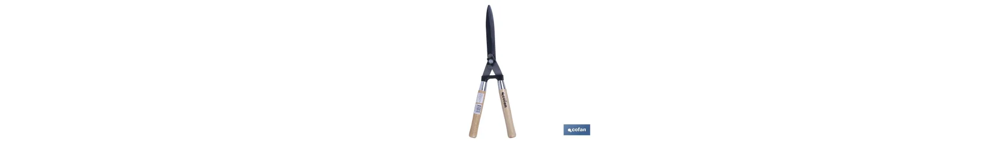 Cizalla corta setos profesional | Mango ergonómico de madera | Para jardinería y arbusto