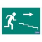 Señal Salida Escalera derecha Bajada Pictograma