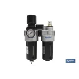 Filtro regulador presión + Lubricador rosca 3/8
