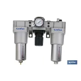 Filtro regulador presión + Lubricador rosca 1/2 | Filtro Regulador Aire Comprimido de Compresor
