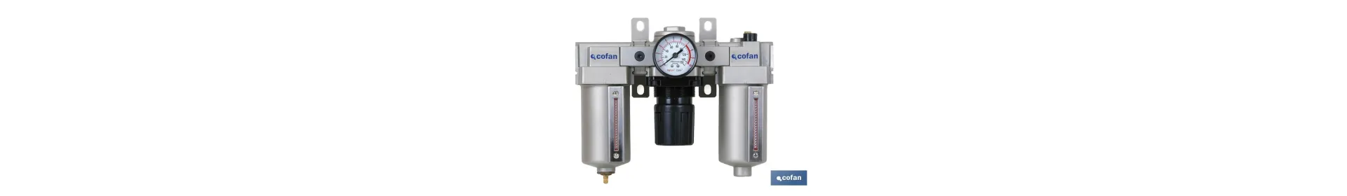 Filtro regulador presión + Lubricador rosca 1 | Filtro Regulador Aire Comprimido de Compresor