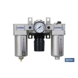 Filtro regulador presión + Lubricador rosca 1 | Filtro Regulador Aire Comprimido de Compresor