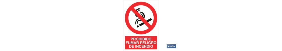 Prohibido fumar peligro de incendio