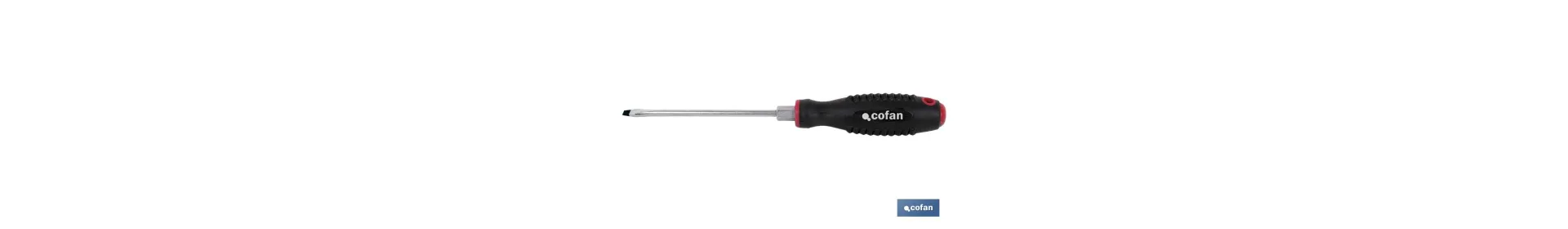 Destornillador Plano de mecánico con hexágono en la varilla | Modelo Comfort plus