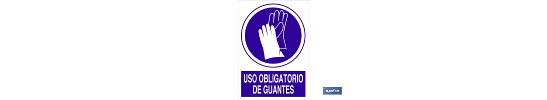 Uso obligatorio de guantes