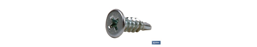 Tornillo autotaladrante cabeza extraplana Phillips Zincado