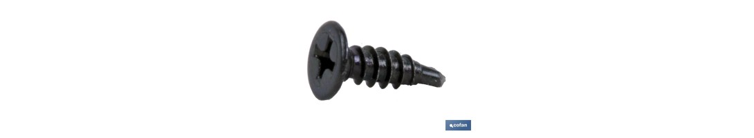 Tornillo Autotaladrante Cabeza Extraplana Phillips Negro