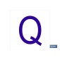 Q Letra en glasspack