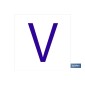 V Letra en glasspack