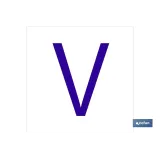 V Letra en glasspack