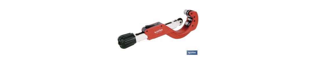 Cortatubos de 4 rodillos | Para tubos de plástico | Diámetro: 6-67 mm | Sistema ICS (Instant Change System)