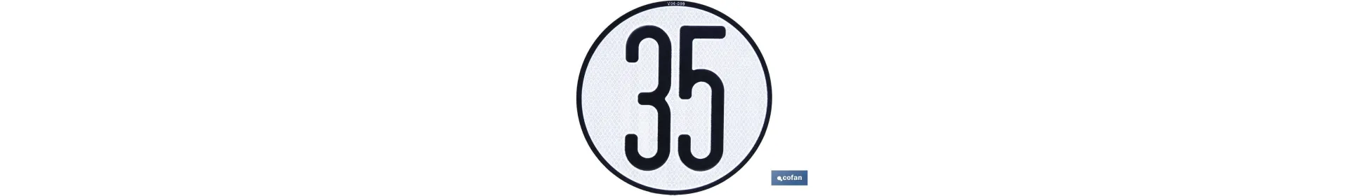 Disco V-4 Limitación Velocidad (35 Km/h) — Ferretería César