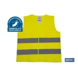 Chaleco reflectante | Color Amarillo | Talla niños | EN ISO 20471 | Categoría II I
