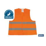 Chaleco reflectante | Color Naranja | Talla XXL | EN ISO 20471 | Categoría II I