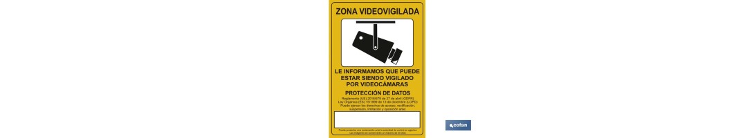 Señal de videovigilancia. El diseño de la señal puede variar, pero en ningún caso se variará el significado de la misma.