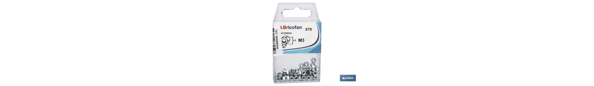 Tuercas Hexagonales DIN 934 Blíster Estándar