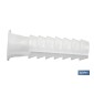 Taco de LDPE blanco estriado | En bolsitas de 100 unidades | Ideal para huecos y macizos | Medidas desde Ø 5 hasta 12 mm