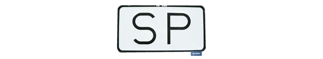 Placa SP V-9 Servicio Público