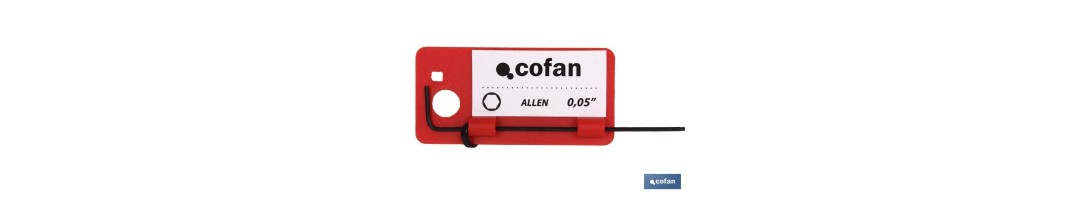 LLave Hexagonal de bola | LLave Allen en pulgadas | Medidas desde 0,05 a 3/8