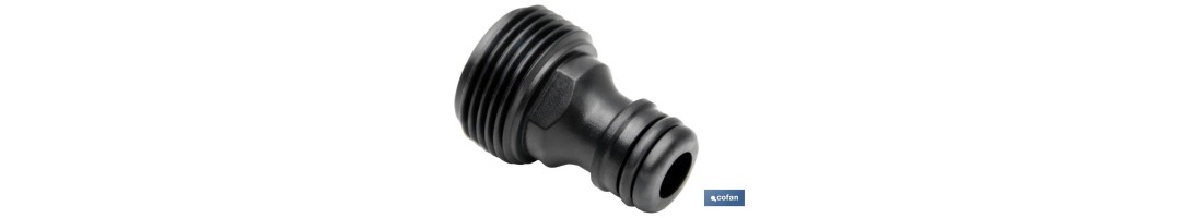 Adaptador de polipropileno  de rosca macho 3/4 pulgadas | Apto para manguera | Ideal para jardinería | Medidas 13.5 x 8.5 x 4 c