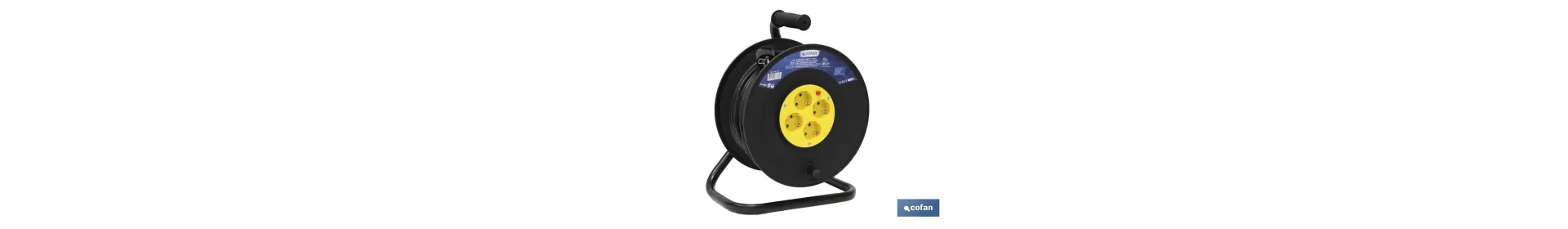 Alargador de cable con 4 tomas | Longitud del cable 50 metros | Sección cable 3 x 1,5 mm