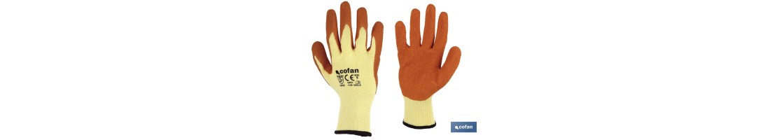 Guantes de tela y palma de látex | Adherencia correcta y resistentes | Ideales para trabajos manuales | Cómodos y adaptables