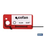 Llaves hexagonales tipo Allen con punta de bola | Llaves de acero cromo vanadio en pulgadas de 0,05 a 3/8