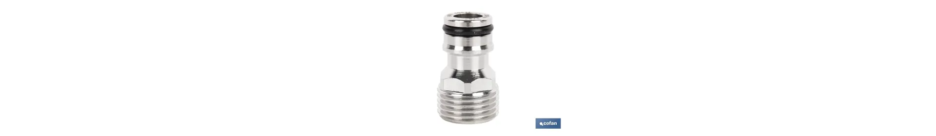 Adaptador de latón de rosca macho | Diferentes medidas | Apto para manguera | Ideal para jardinería