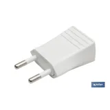 Clavija Bipolar de espiga | 10 A - 250 V | Color Blanco