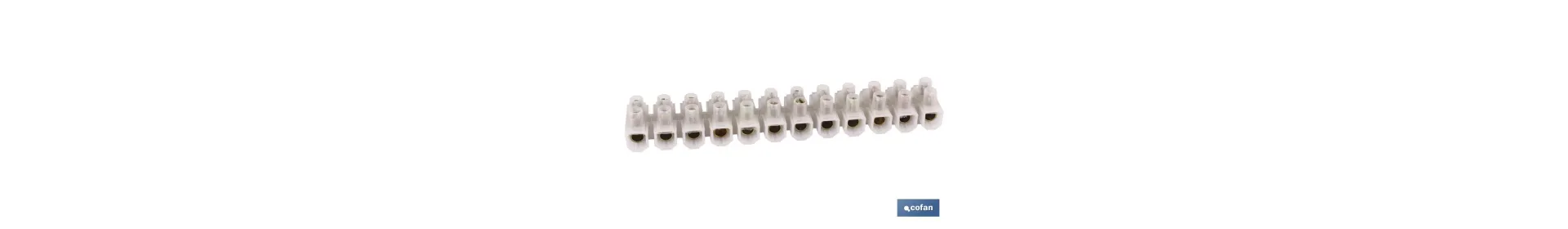 Regleta de conexión | 12 bornes para cable de varias Medidas | Color Blanco