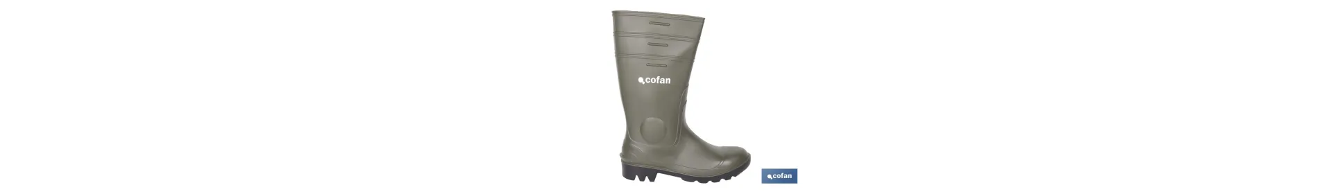 Bota de Agua | Color Verde | Seguridad S5 | Fabricada en PVC | Puntera y Plantilla de Acero