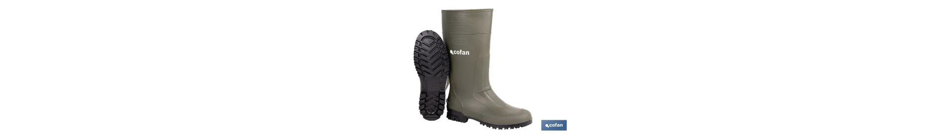 Bota de Agua | Alta | Fabricada PVC | Color Verde | Recubrimiento Interior de Punto