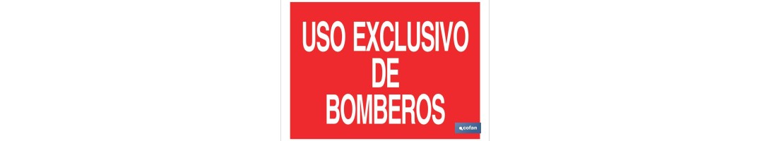 Uso exclusivo Bomberos. El diseño de la señal puede variar, pero en ningún caso se variará el significado de la misma.