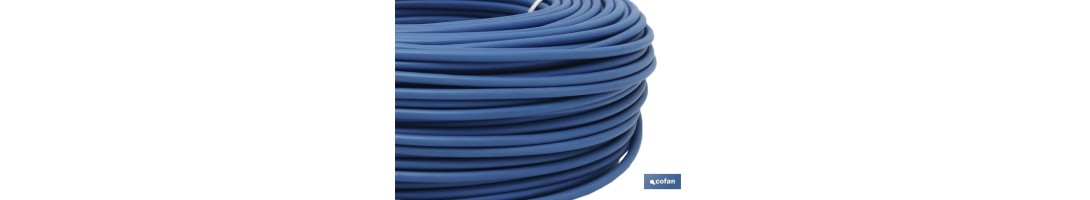 Rollo Cable Eléctrico de 100 m | H07V-K | Sección de cable de varias medidas | Color: Azul