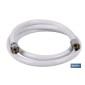 Flexo de Ducha | Fabricado en PVC | Color Blanco | Racores de Latón | Longitud 1,5  | Rosca 1/2 Universal