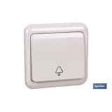 Pulsador de empotrar | Modelo Pacific | 10 A - 250 V | Color blanco